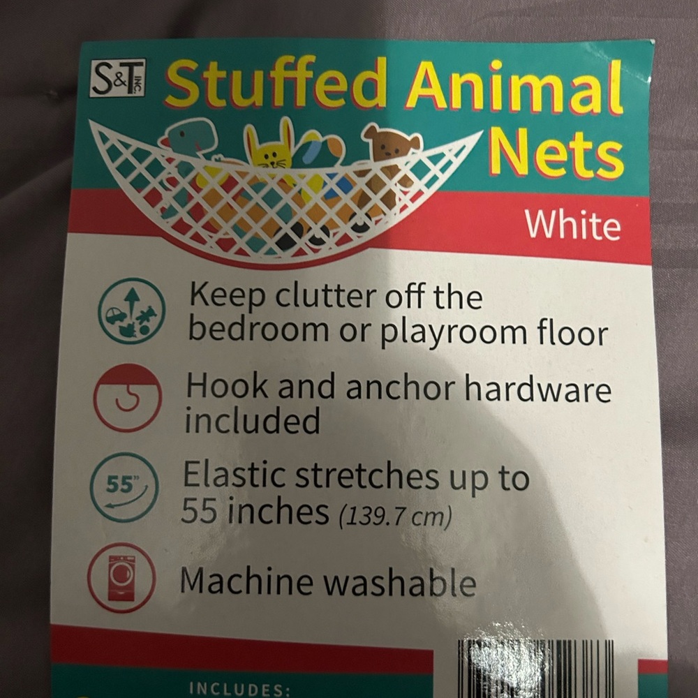 S&T Stuffed Animal Nets - White